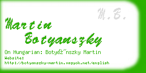 martin botyanszky business card